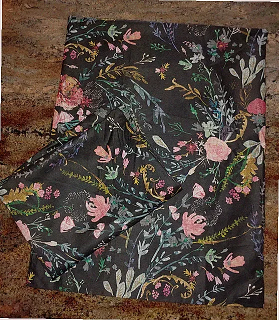 2 Spoonflower Std Cases Fable Floral in Autumn Black Nouveau Bohemian 26x20"