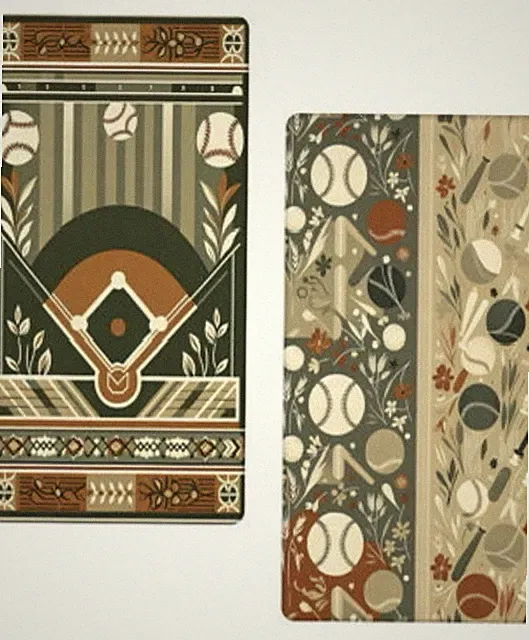 Ambesonne Baseball Twin Size Fitted Sheets X2- Autumn Baseball Theme- Brand New
