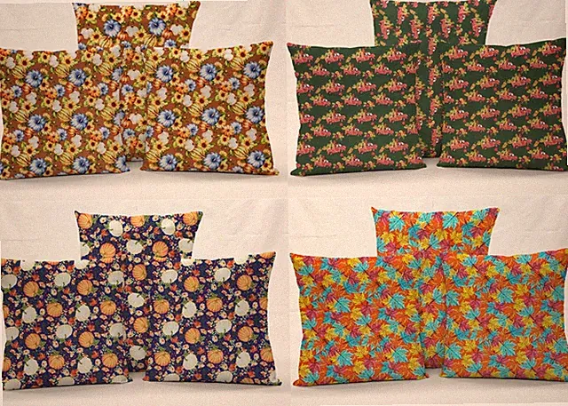 Fall Harvest Pillowcase / Pillow Cover (Many Sizes) (4 Colors Available)