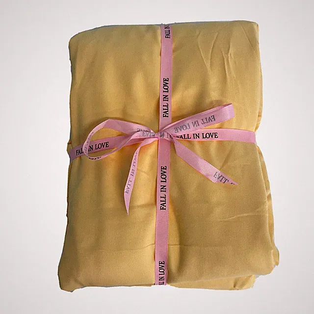Fall in Love Twin Microfiber Zipper Duvet Cover with 2 shams Orange/Yellow