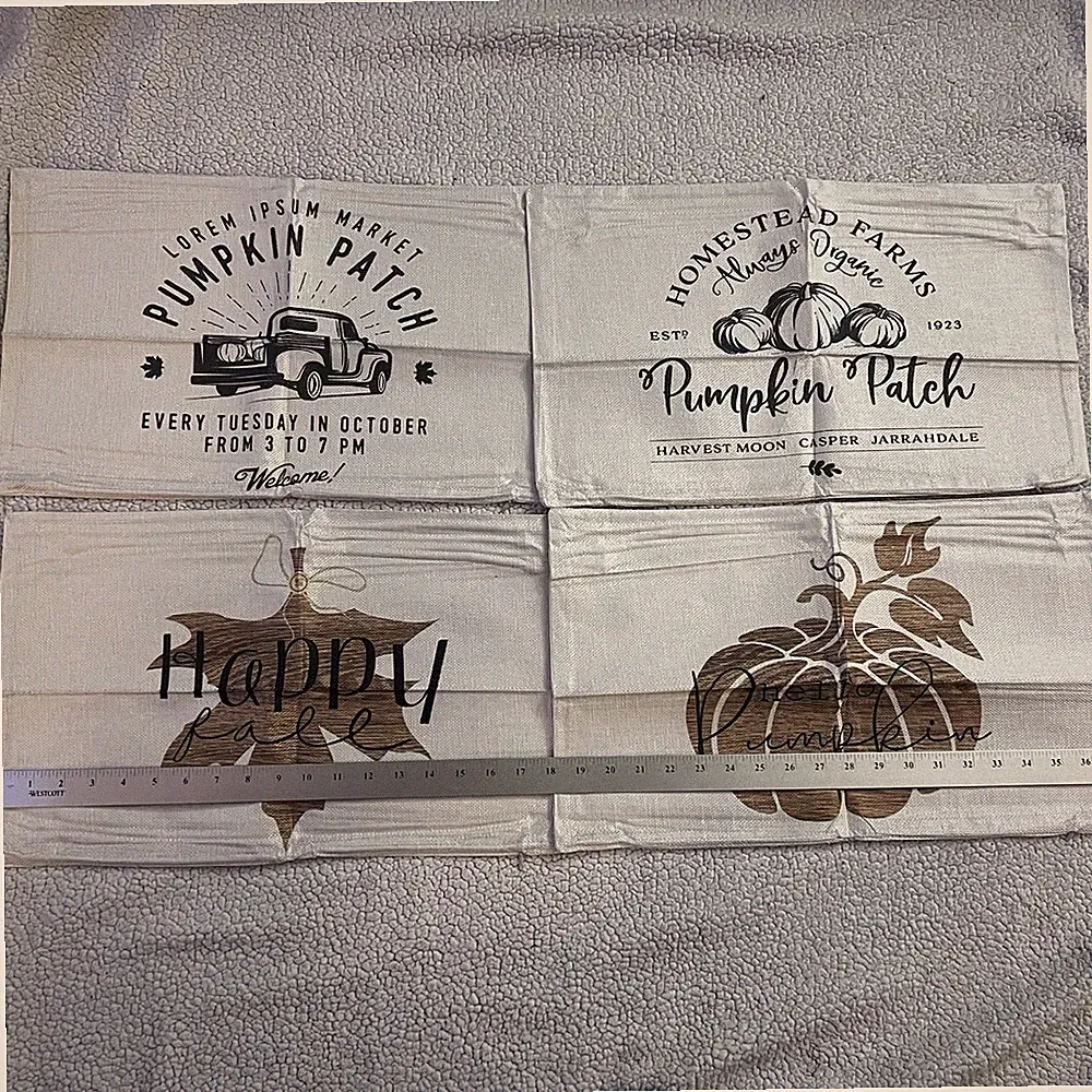 Four Small Fall Pillowcases