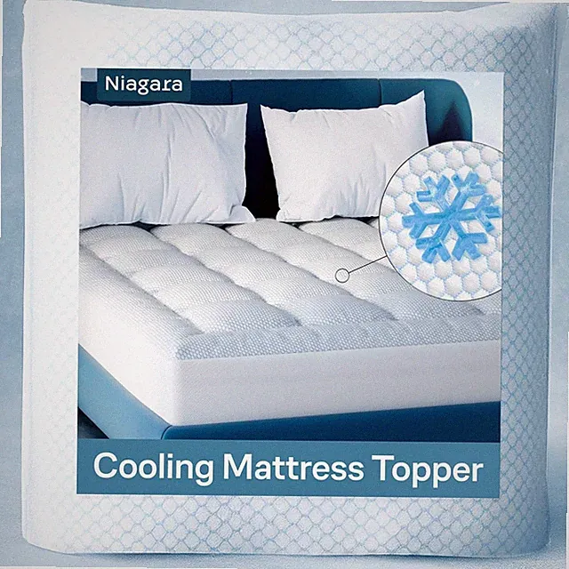 Niagara Cooling Queen Mattress Topper - Pillow Top Mattress Cover Quilted Fitted