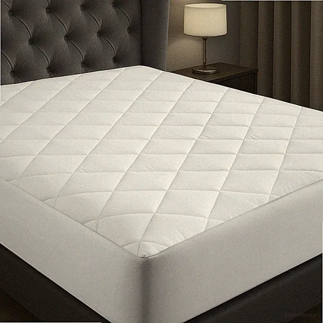 Niagara Cotton Mattress Pad Twin 39x75 - Non Noisy Cooling Twin, White
