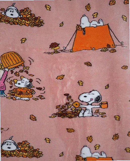 Snoopy Peanuts Berkshire Blanket Fall 60x70 Plush Throw Blanket